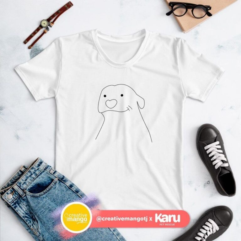 Camiseta perrito línea - @creativemangotj